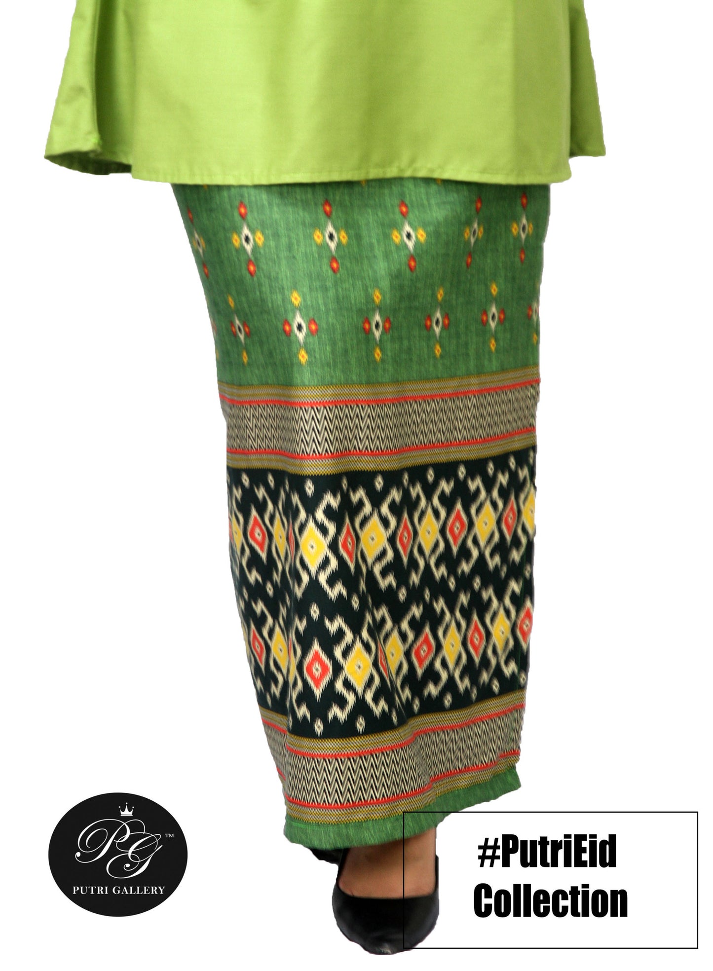 Batik Fatimah in Lime Green