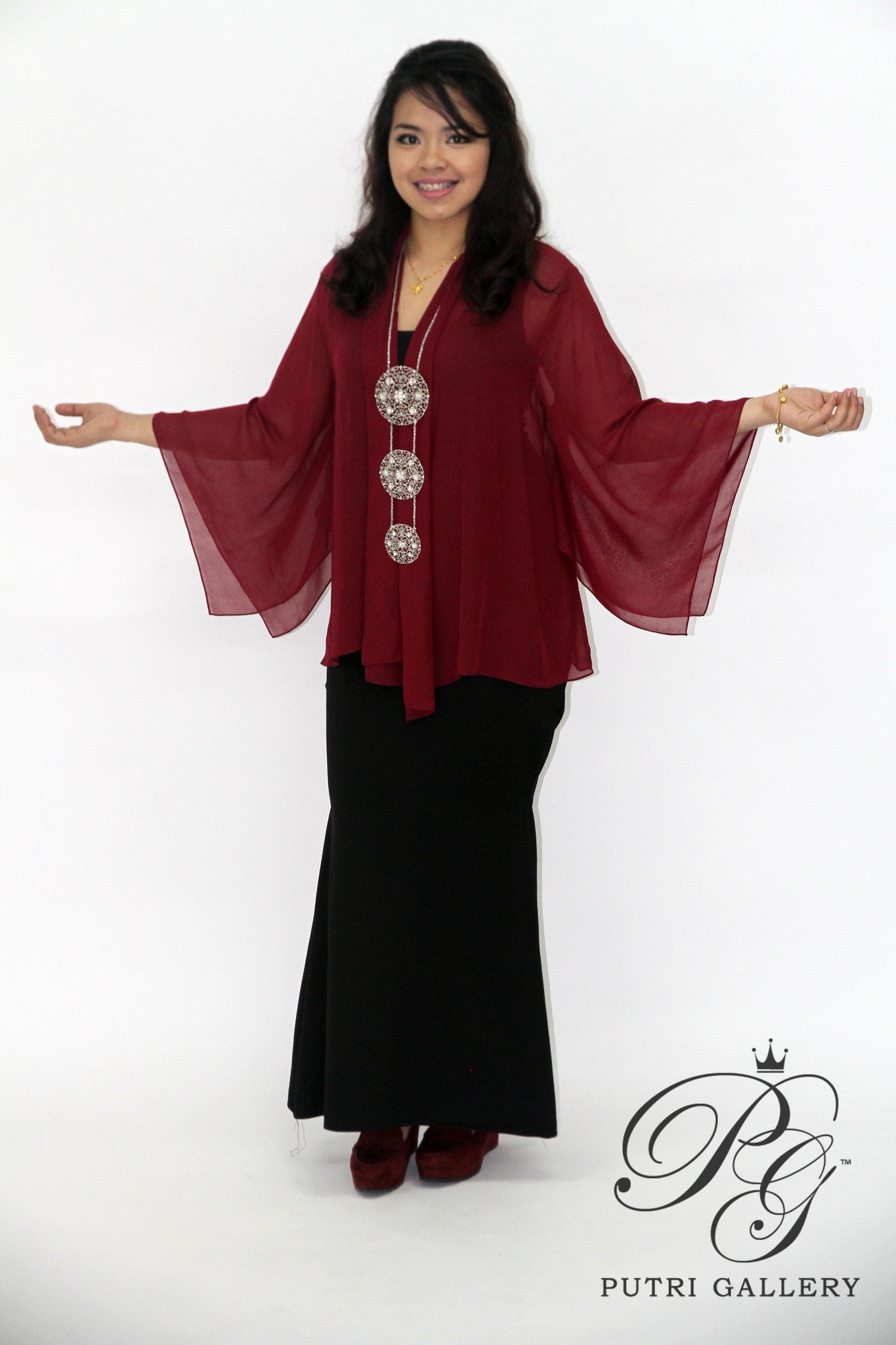 Kimono Furisode Maroon