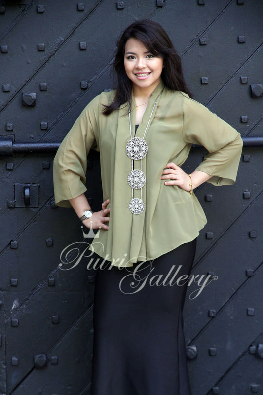 Basic Kebaya Army Green
