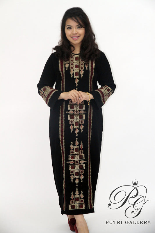Abaya Aztec in Red