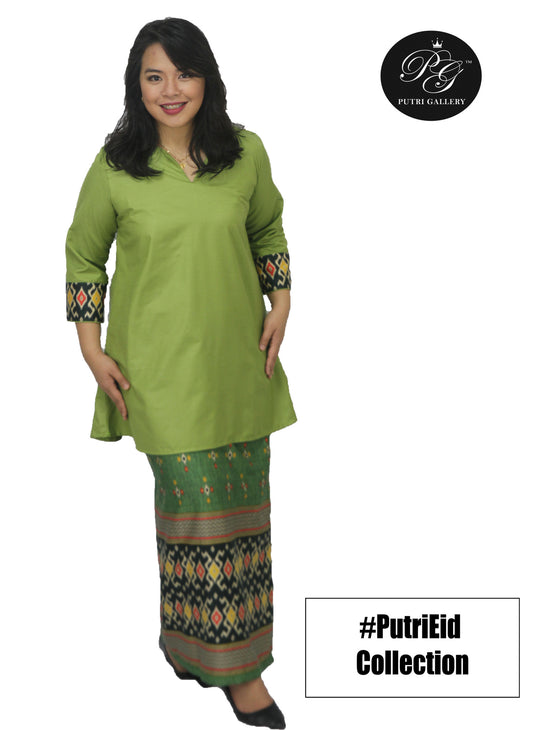 Batik Fatimah in Lime Green