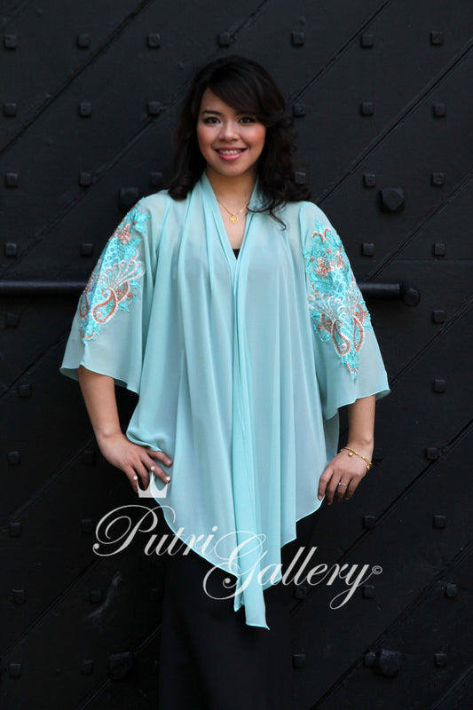Beaded Kebaya Light Tiffany Blue