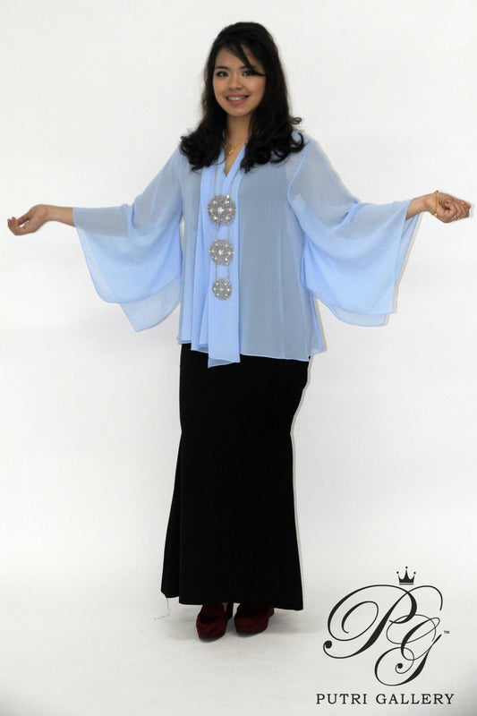 Kimono Furisode Cloudy Blue