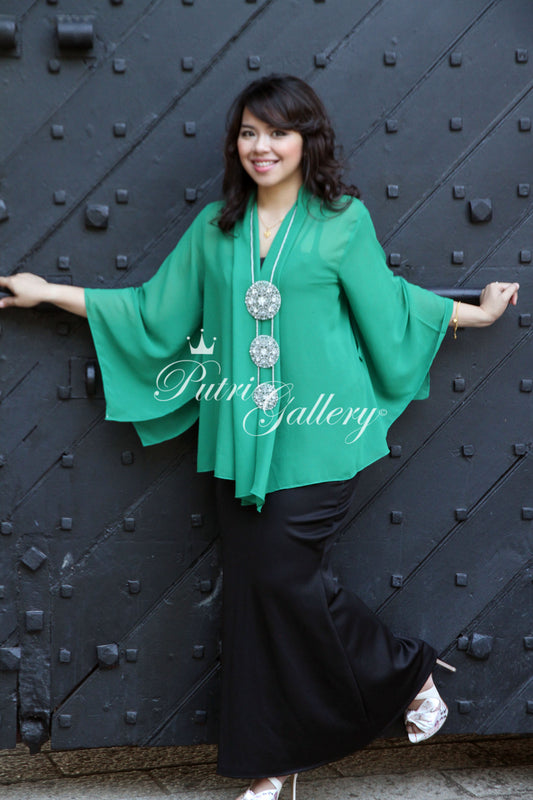 Kimono Furisode Leafy Green